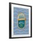 Stupell Industries Canned Anchovies on Waves Framed Print Under Glass, design by Sandra Picco
